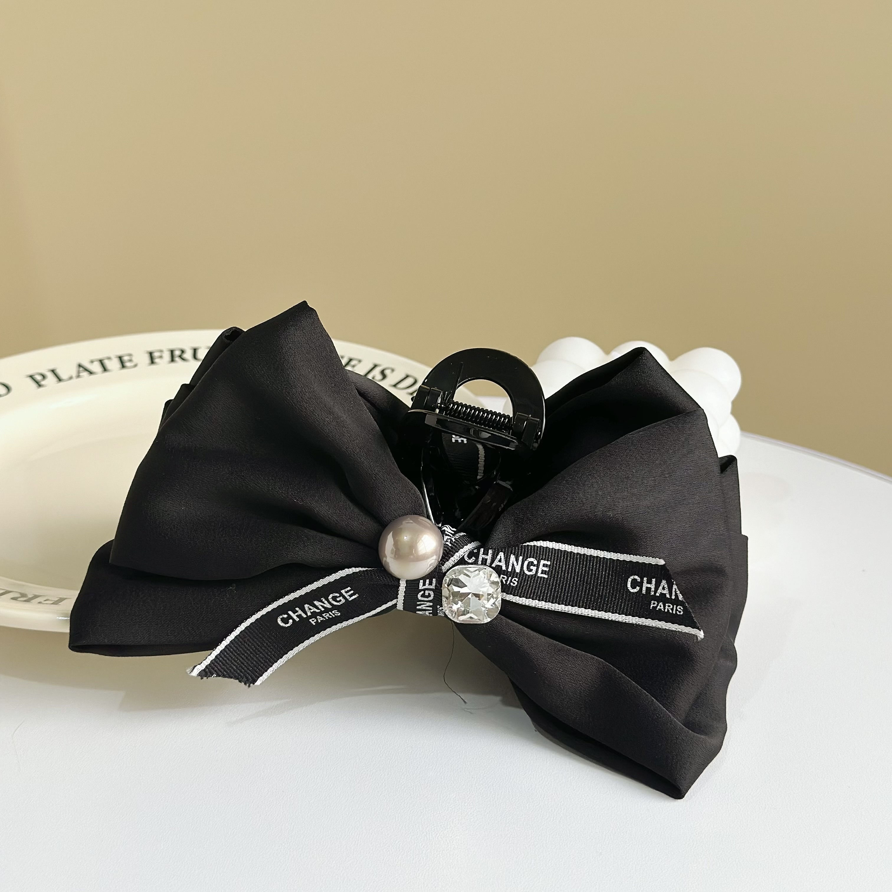 F24珍珠鋯石字母蝴蝶結鯊魚夾