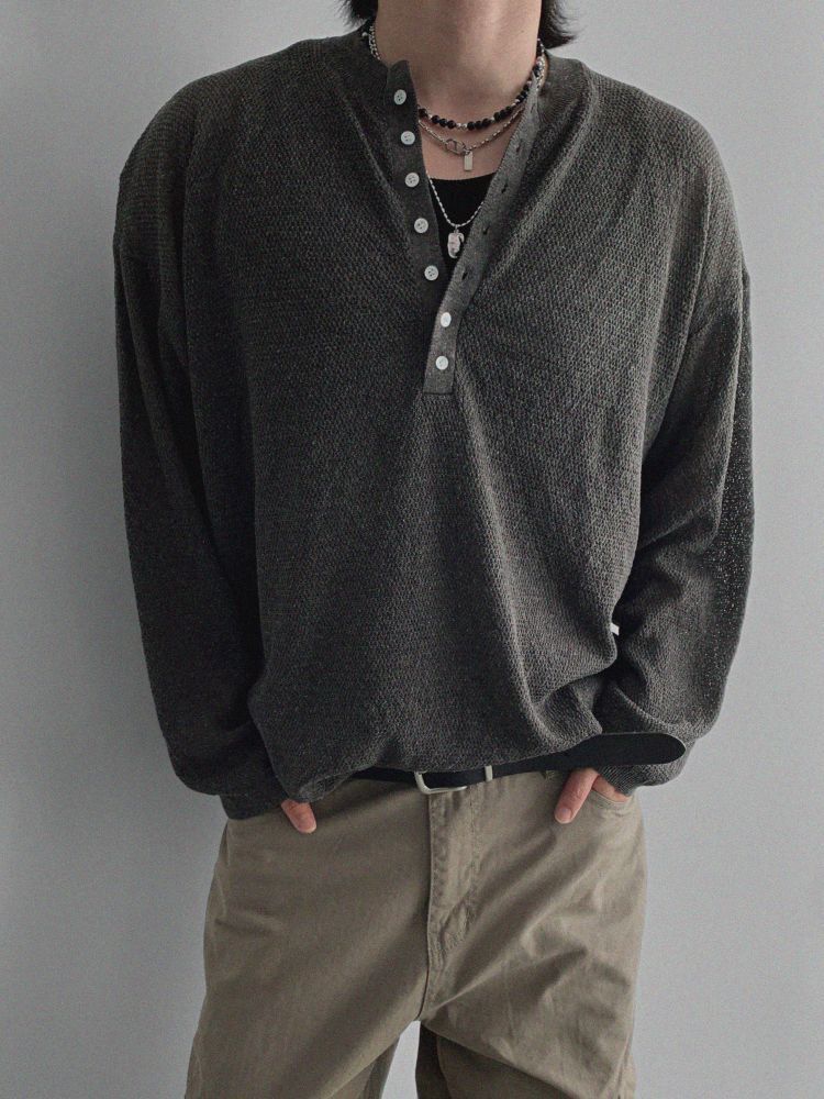 Change 亨利領針織衫