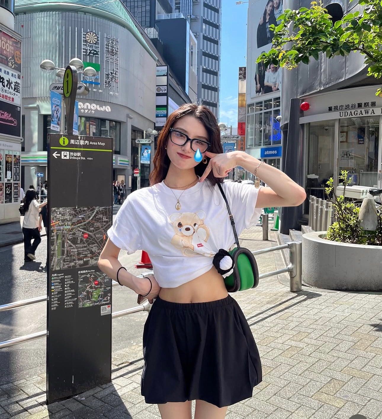 SUPREME SS25 BEAR TEE WHITE