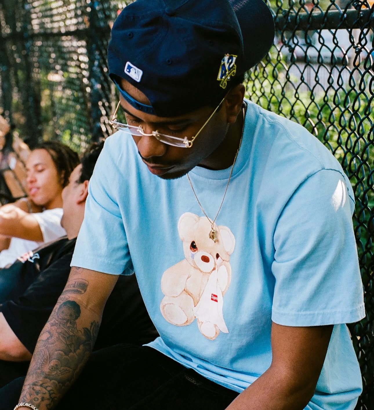 SUPREME SS25 BEAR TEE POWDER BLUE