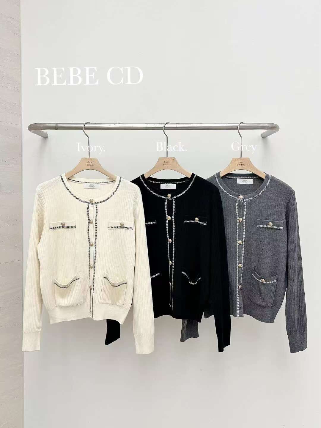 AS5027 多口袋小香風針織外套