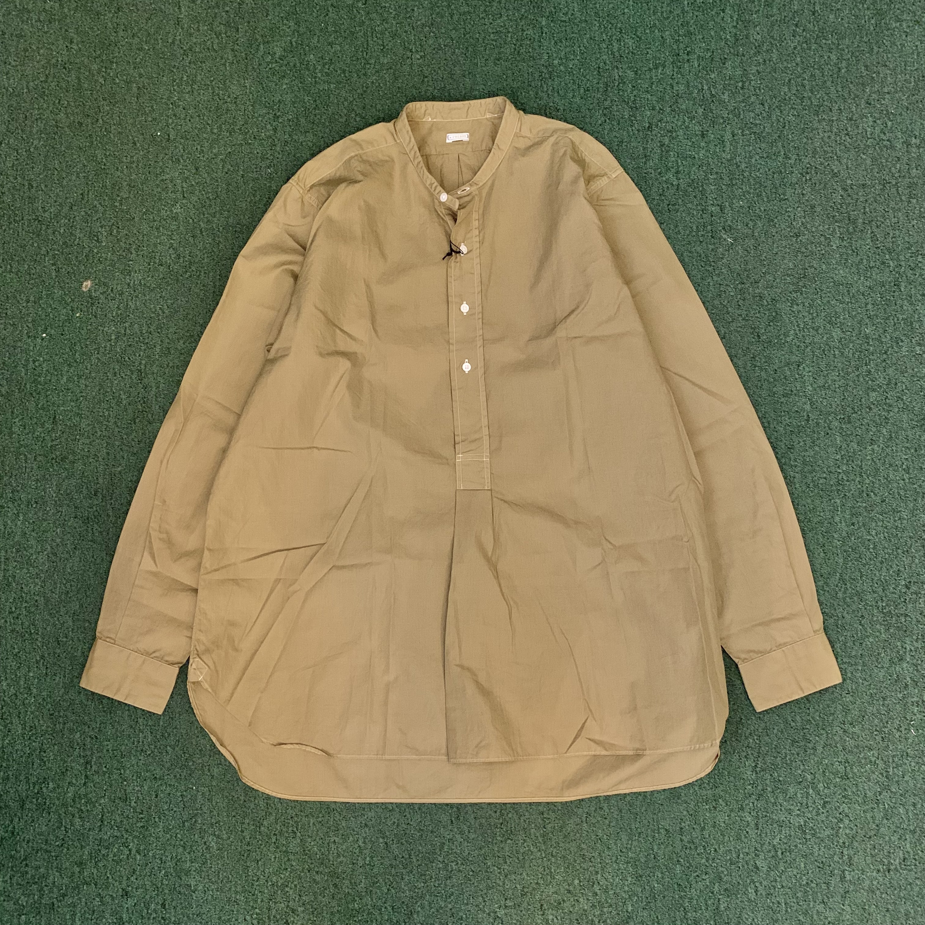 A.PRESSE PULLOVER COLLARLESS SHIRT L/S - BEIGE IN STOCK NOW (現貨發售中)