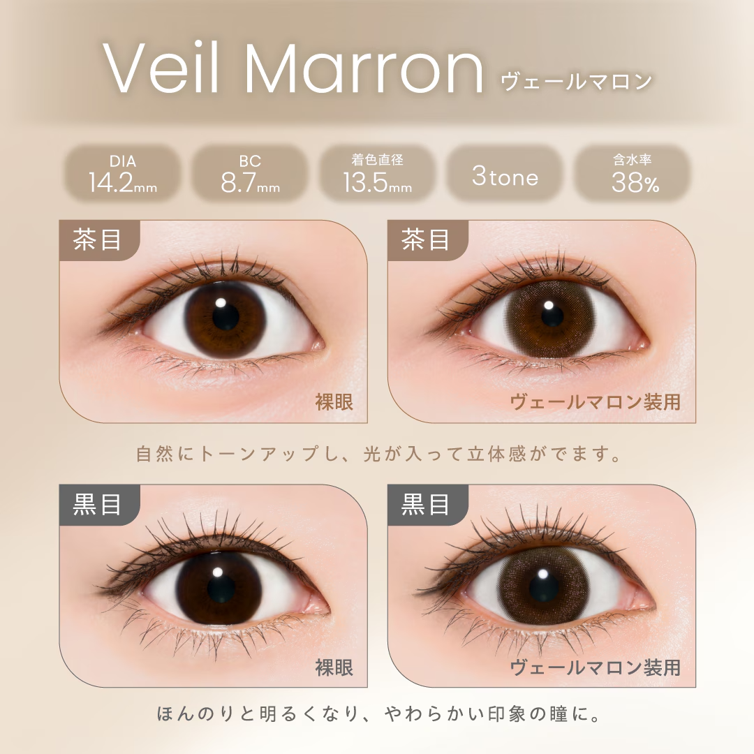 [日拋] ProWink 1 Day Veil Marron有色彩妝隱形眼鏡｜每盒10片