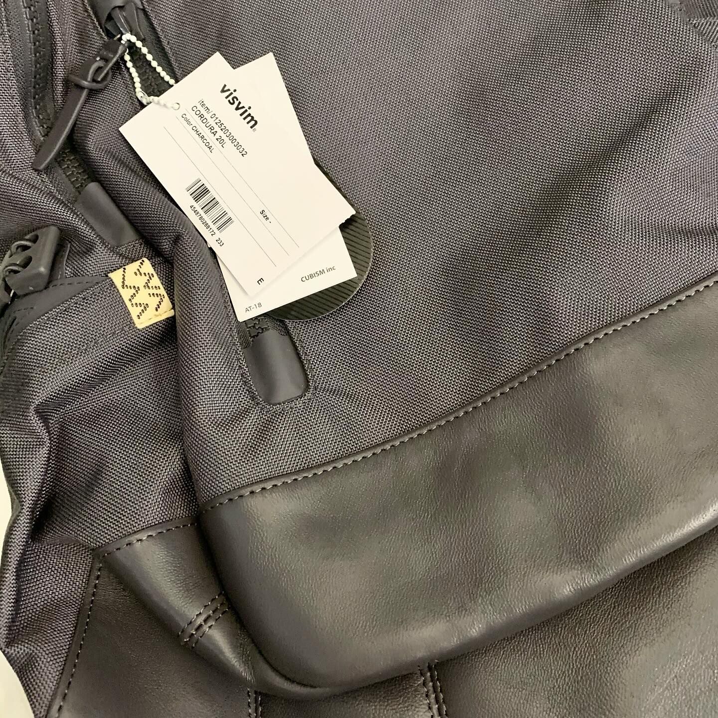 VISVIM 2025 A/W CORDURA 20L BACKPACK - CHARCOAL
