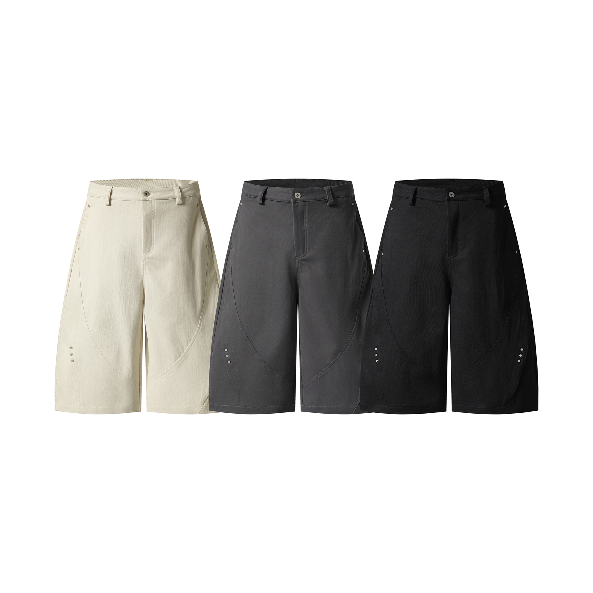 《S.V》釘釦剪裁西裝七分褲