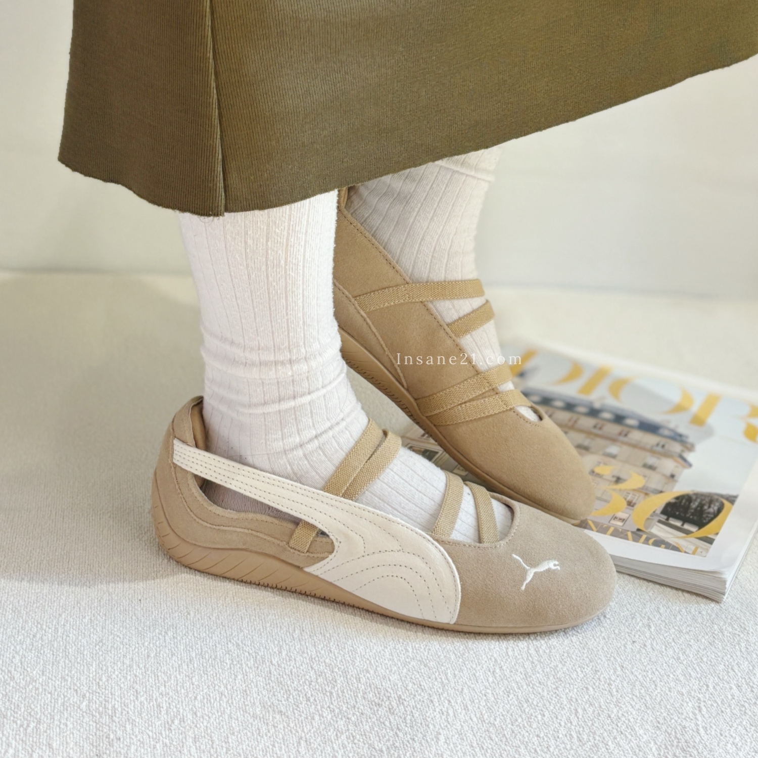 PUMA SPEEDCAT BALLET 卡其 麂皮 芭蕾舞鞋 女鞋 彪馬 406758-01