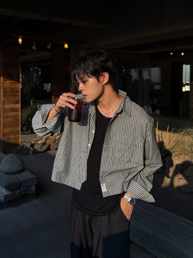 Pair 繫帶短款襯衫