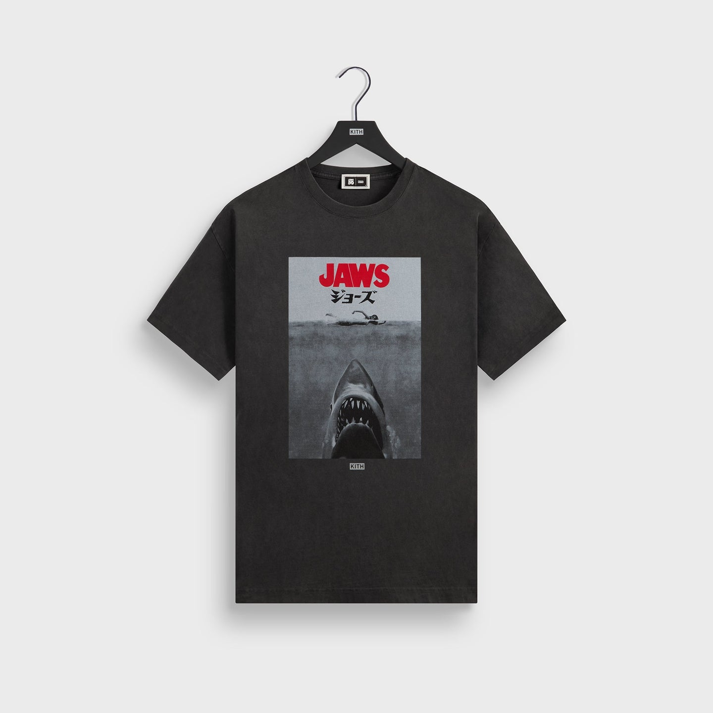 2025AW Kith for JAWS Japanese Poster Vintage Tee 聯名 電影 日文版 大白鯊 黑白 鯊魚 短T 現貨 khm034406-001