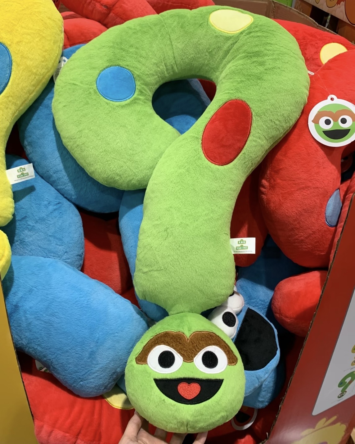 芝麻街 正版授權 問號抱枕