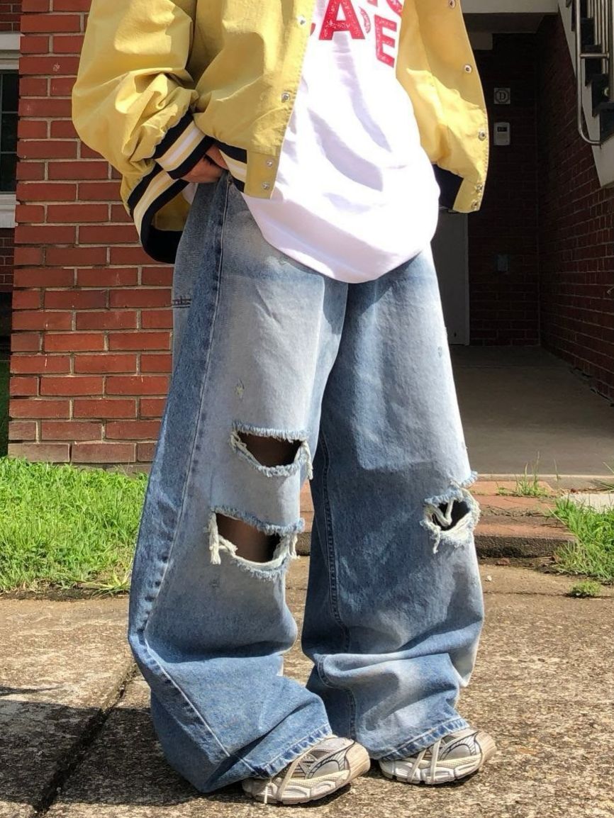 洗水破洞鬆身牛仔褲 ARCHIVE-381P