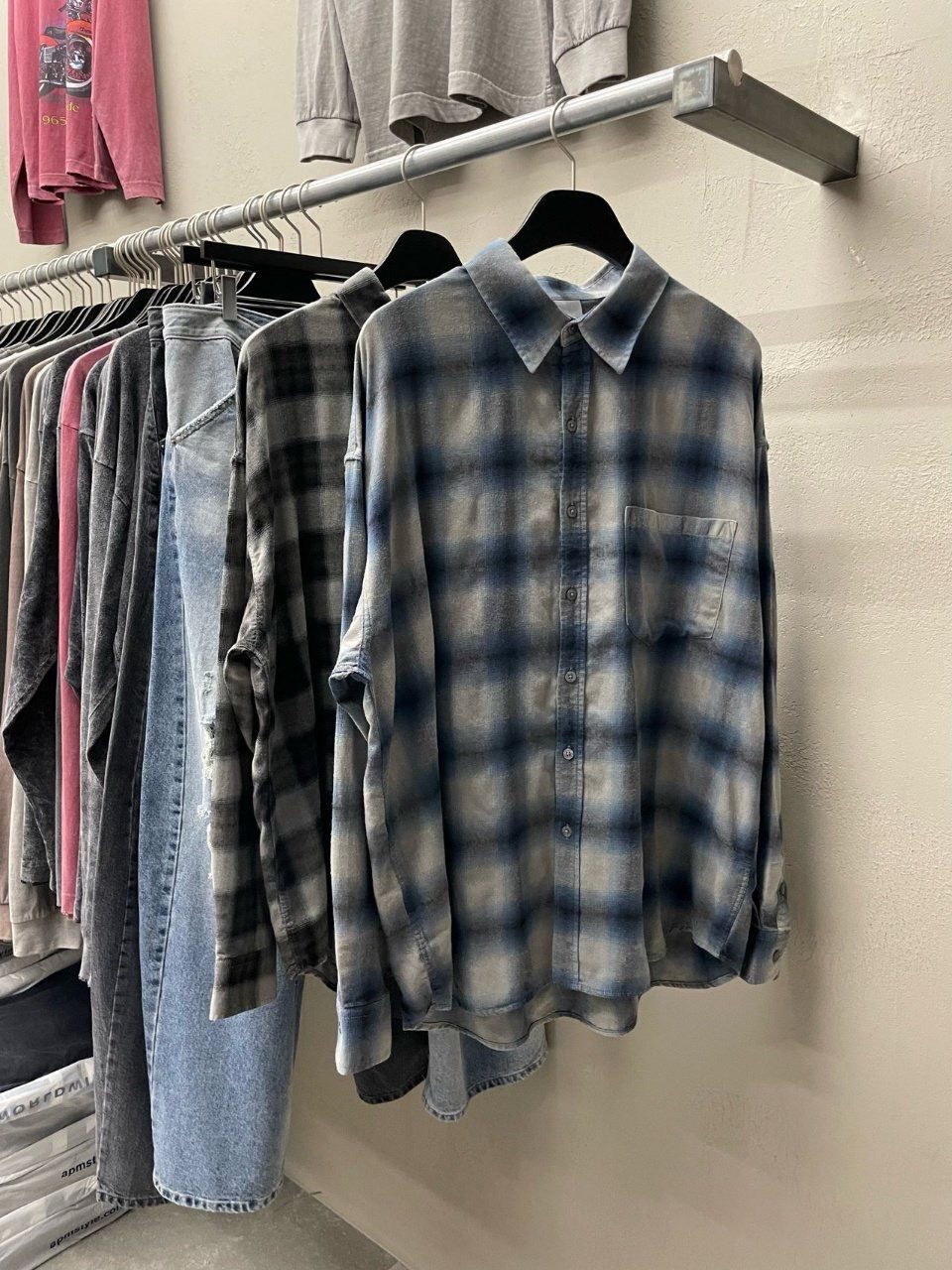 格仔長袖恤衫 ARCHIVE-383S