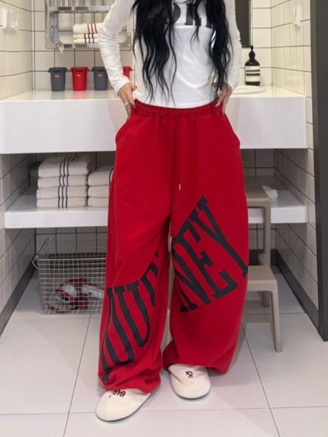 英文字可束腳運動褲 Seeot-077P