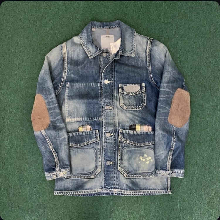 VISVIM SOCIAL SCULPTURE RAFFIA COVERALL DAMAGED-8 COVERALL JACKET - SIZE 1 IN STOCK NOW (現貨發售中)
