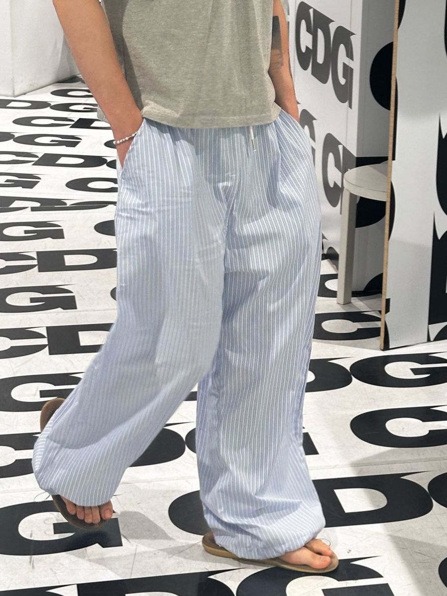 直紋可束腳鬆身褲 WD-178P