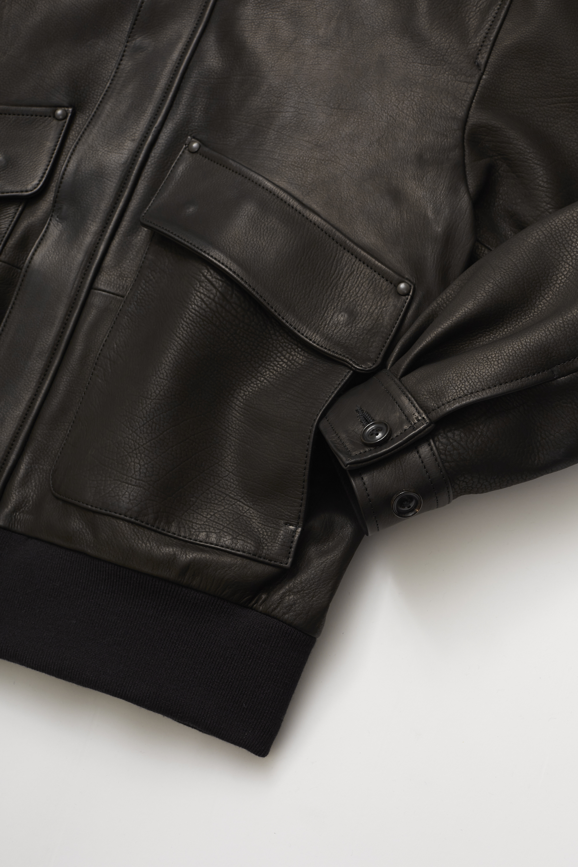 ULTERIOR CALF LEATHER FLIGHT JKT