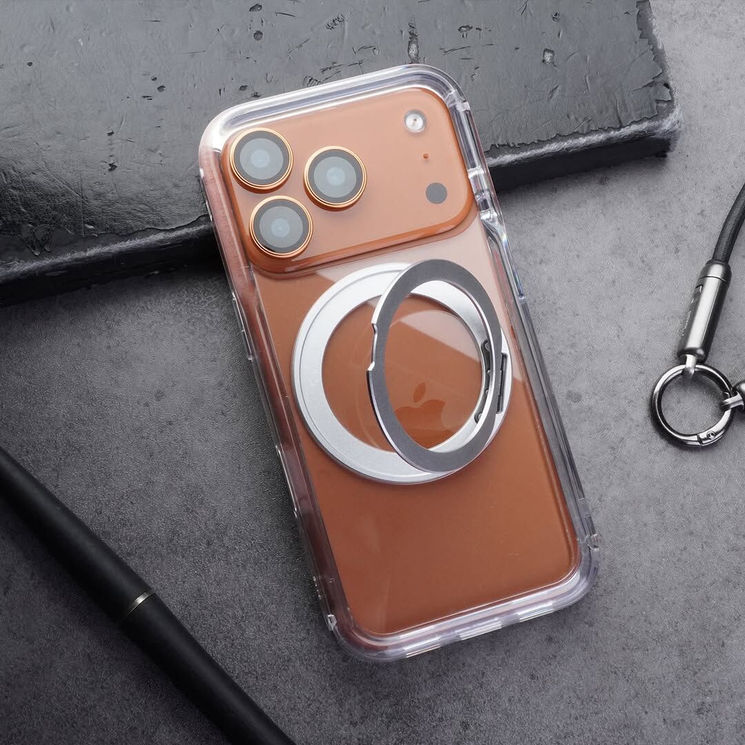 台灣製 Moxbii D Armor MagSafe旋轉支架 [不變黃+全透明軍事防撞殼] -iPhone 17 系列