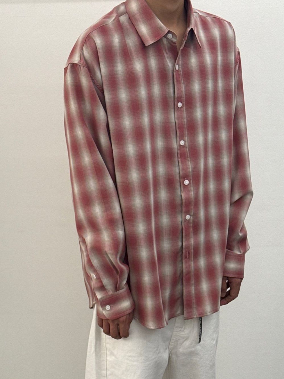 格仔長袖恤衫 WD-185S