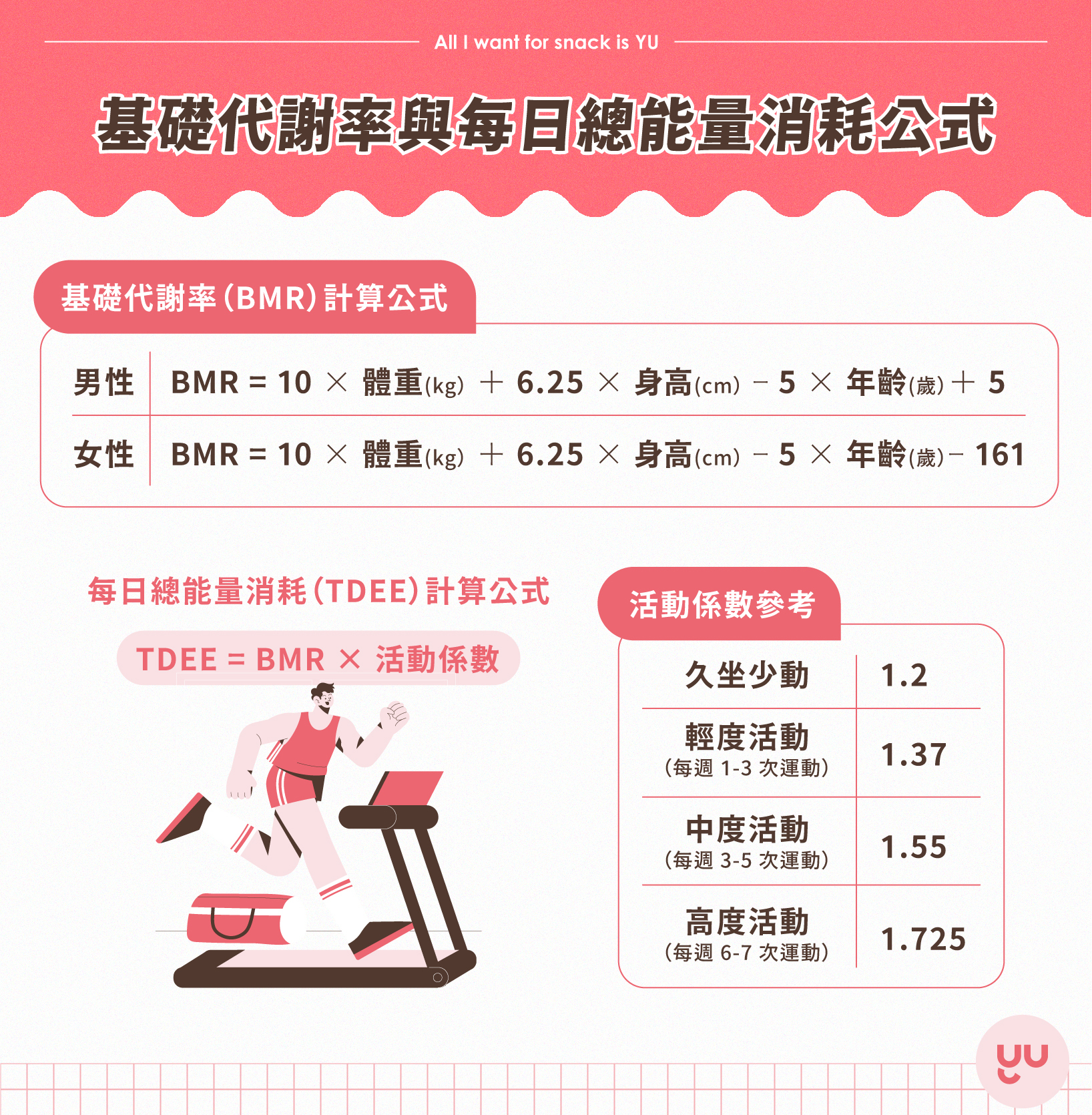 基礎代謝率與每日總能量消耗計算