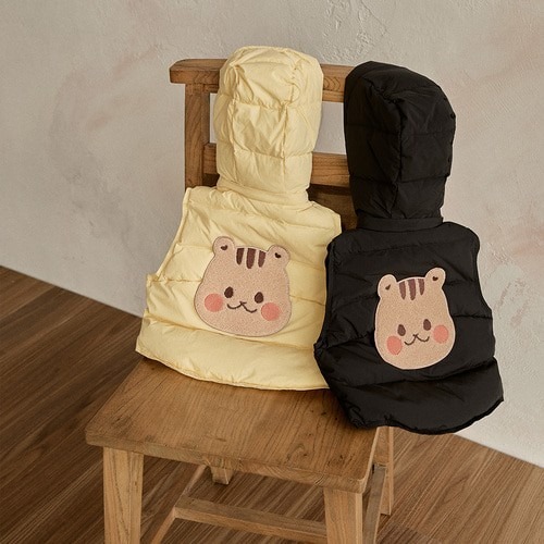 25F/W DTD萌萌大圓臉可拆卸連帽鴨絨保暖背心