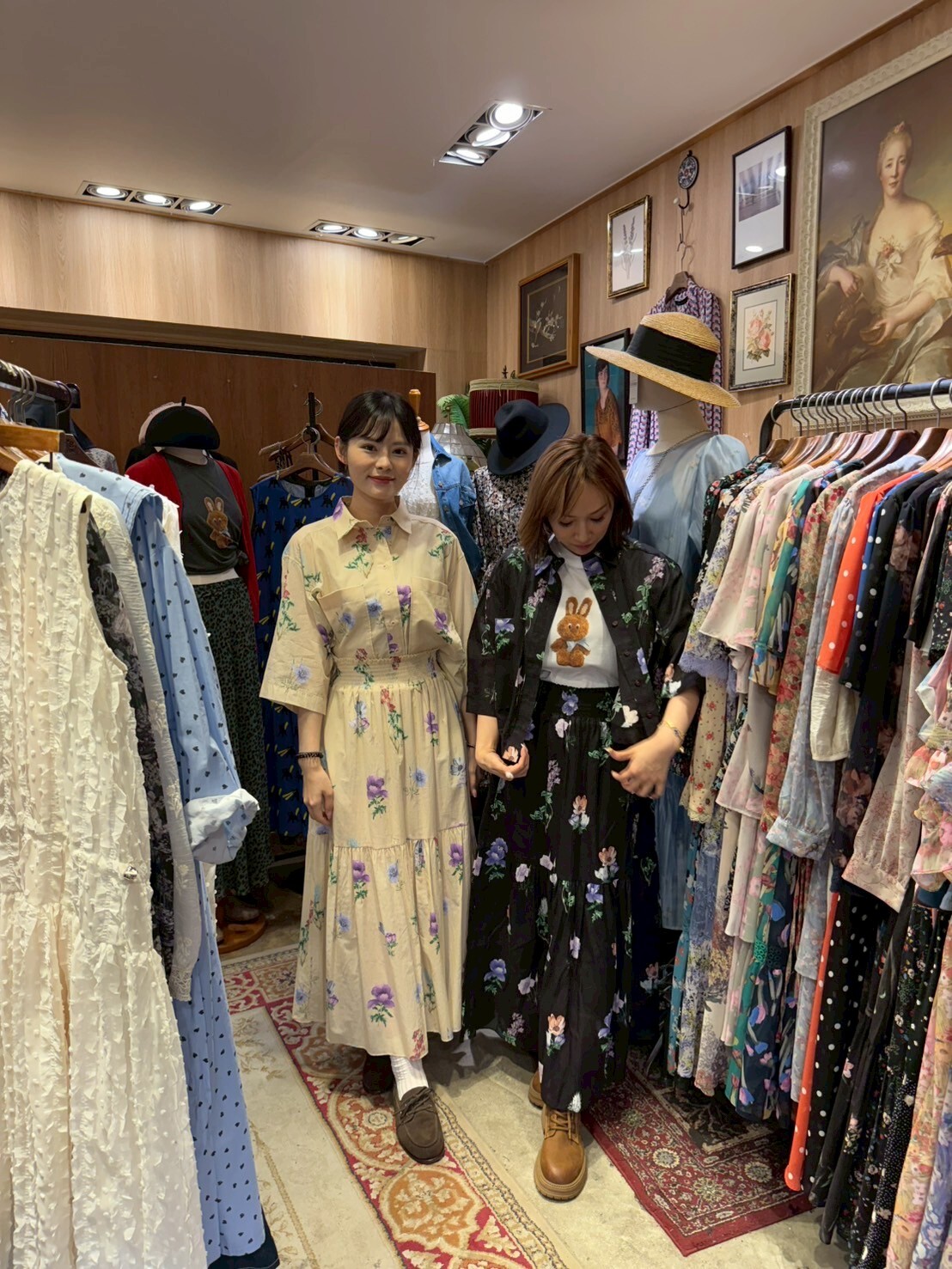 KM5014 碎花大口袋翻領短版上衣