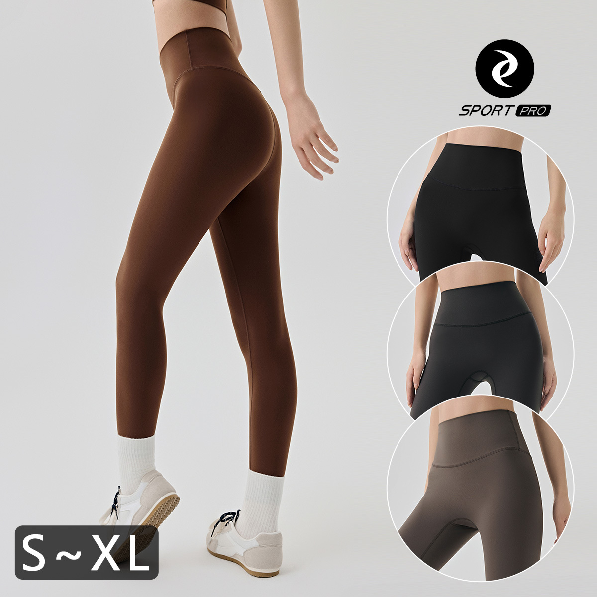 【雲朵褲】萊卡高腰收腹抗菌裸感瑜珈/運動/緊身機能褲