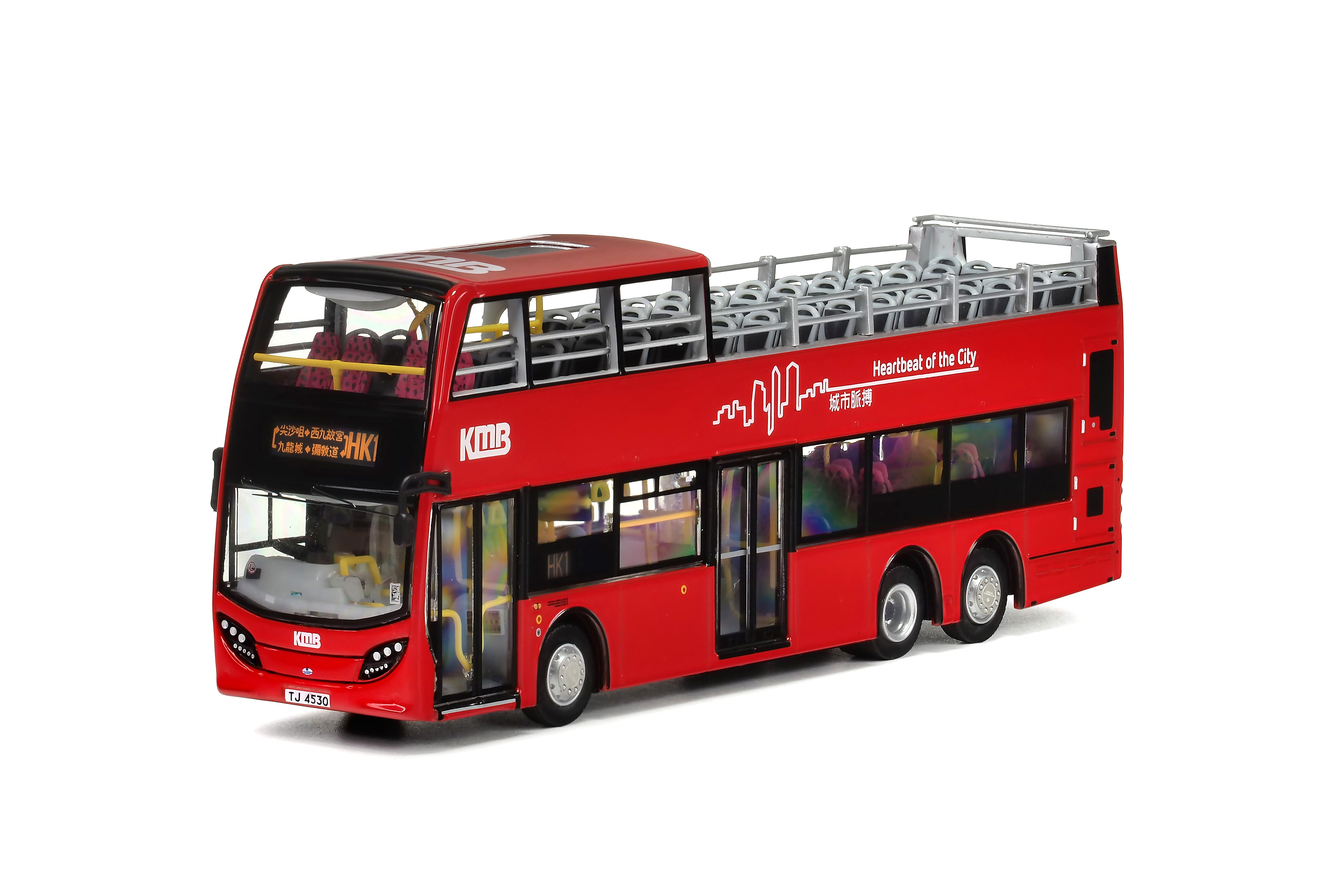 KMB2025157 1:76 九巴丹尼士歐盟五型12米開篷巴士 (HK1 尖沙咀>西九故宮>彌敦道>九龍城)
