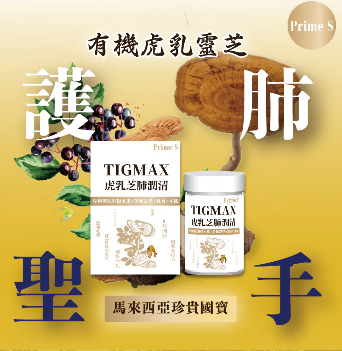 PS19 W091709 Tigmax虎乳芝肺潤清（60粒）