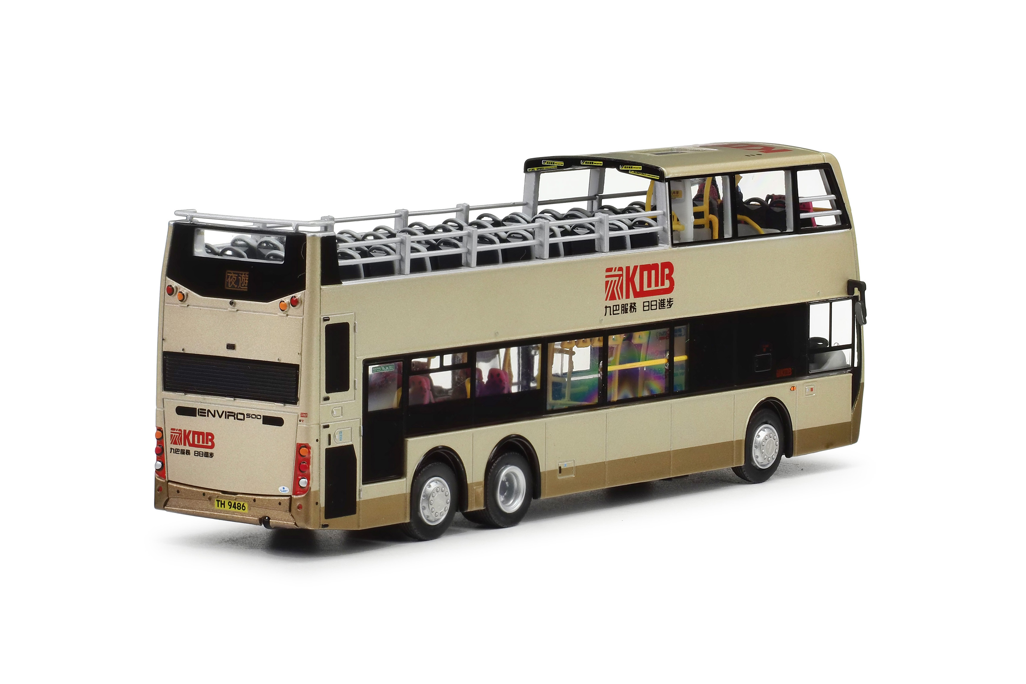 KMB2025156 1:76 九巴丹尼士歐盟五型12米開篷巴士 (HK1 尖沙咀-旺角)