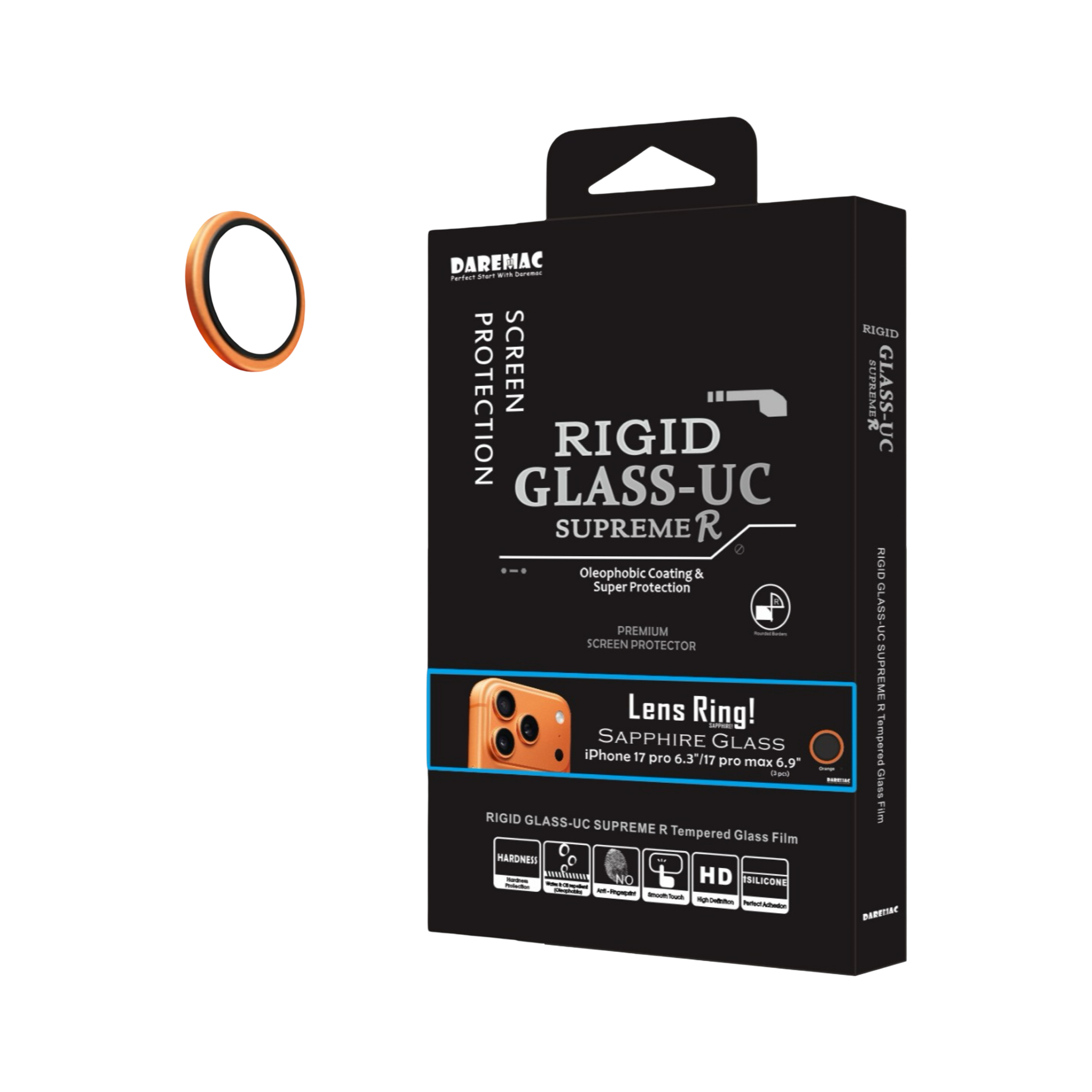 Daremac iPhone 17 Pro Max / 17 Pro AR 藍寶石鏡頭保護貼