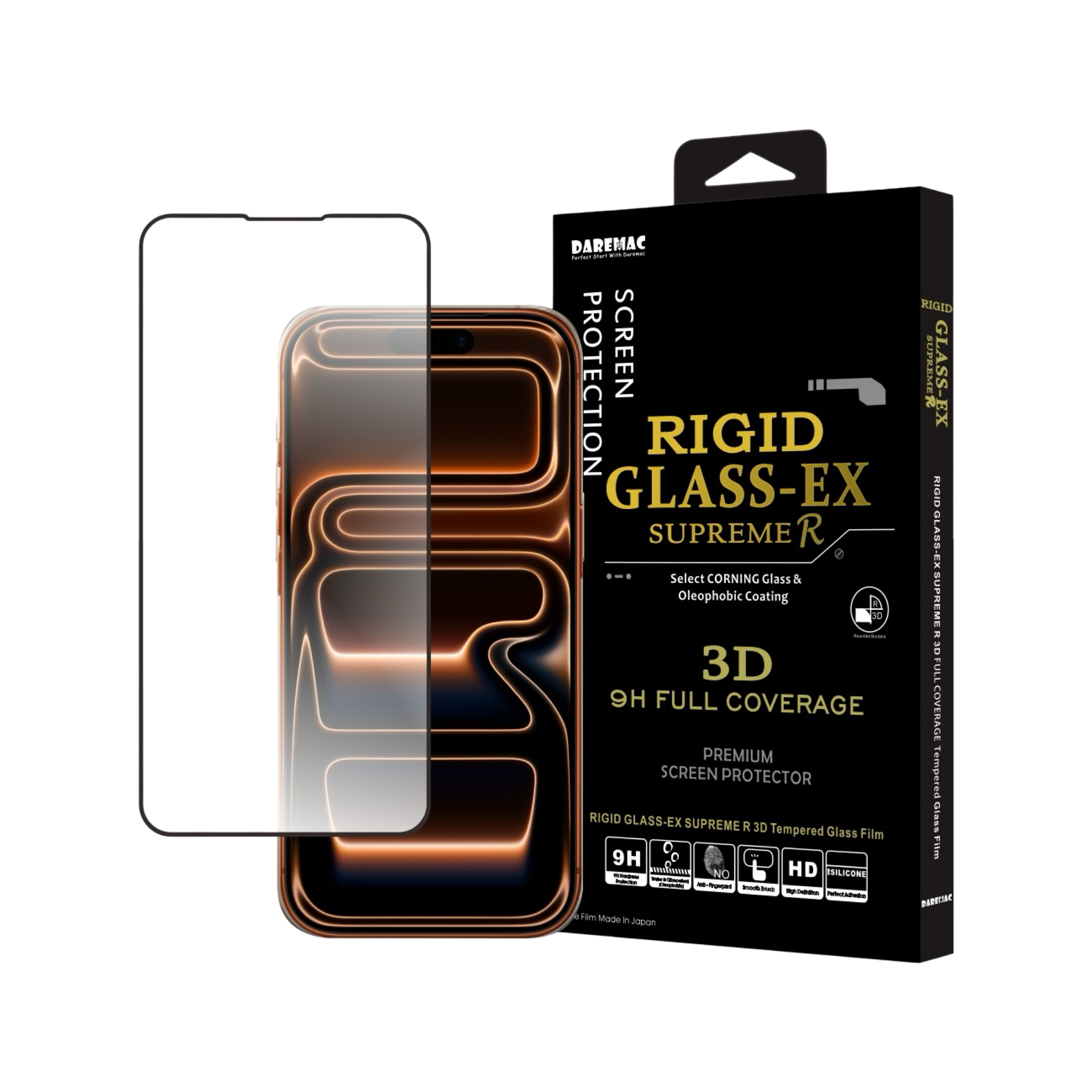 Daremac iPhone 17 系列 Rigid Glass-EX 3D 高清康寧玻璃螢幕保護貼