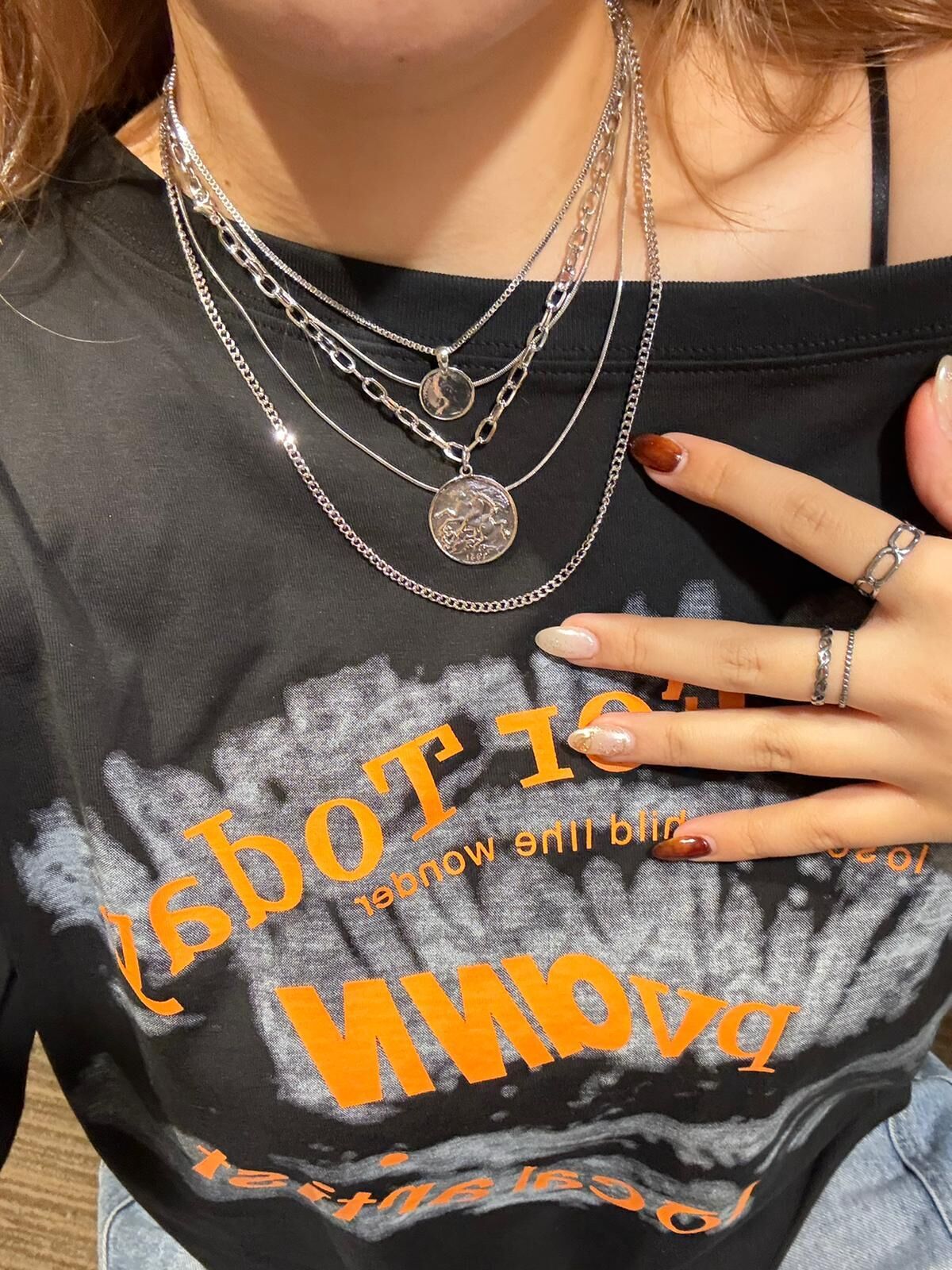 新款頸鏈 一set 5條