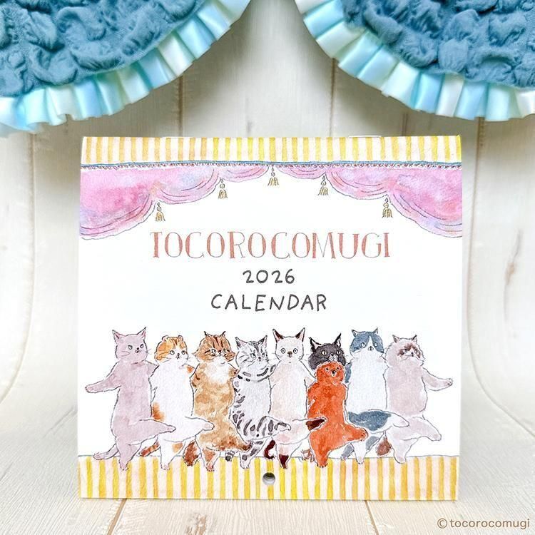 貓咪 TOCOROCOMUGI 2026 小掛曆 迷你月曆｜日本ACTIVE CORPORATION