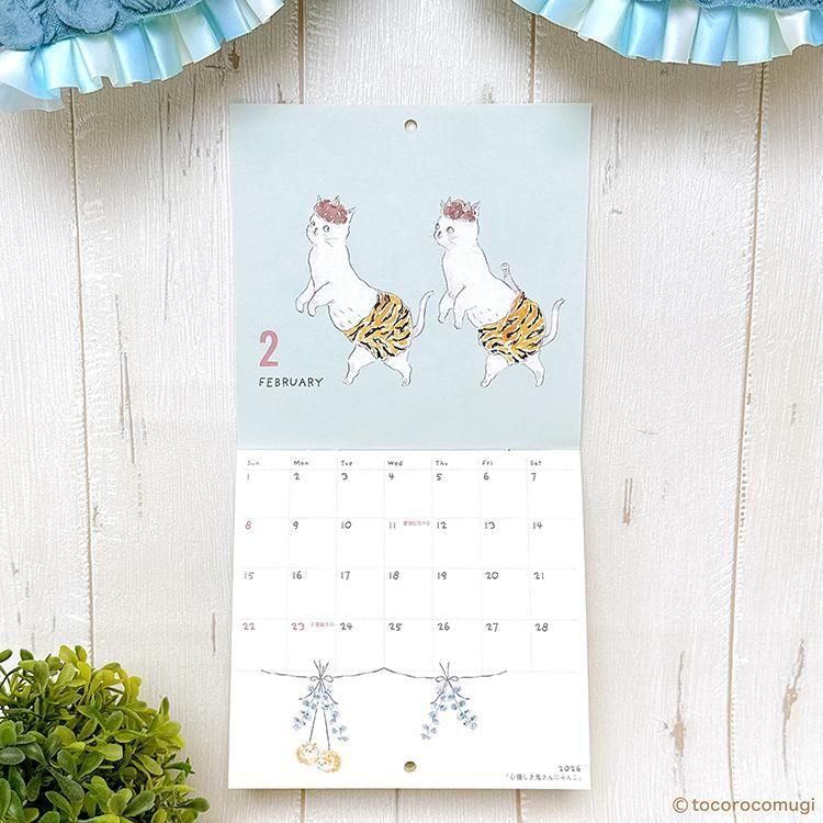 貓咪 TOCOROCOMUGI 2026 小掛曆 迷你月曆｜日本ACTIVE CORPORATION