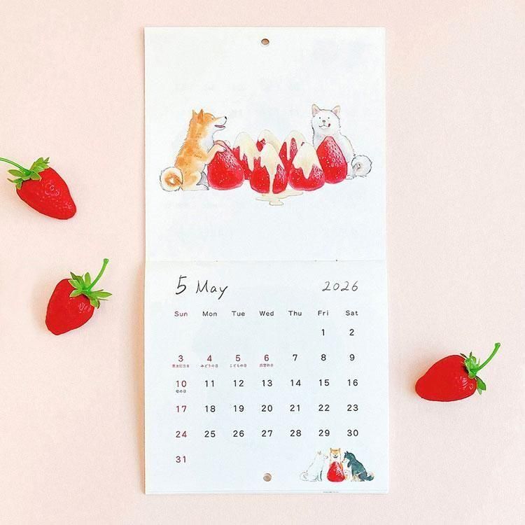 柴犬和甜點 村田夏香 2026 小掛曆 迷你月曆｜日本ACTIVE CORPORATION