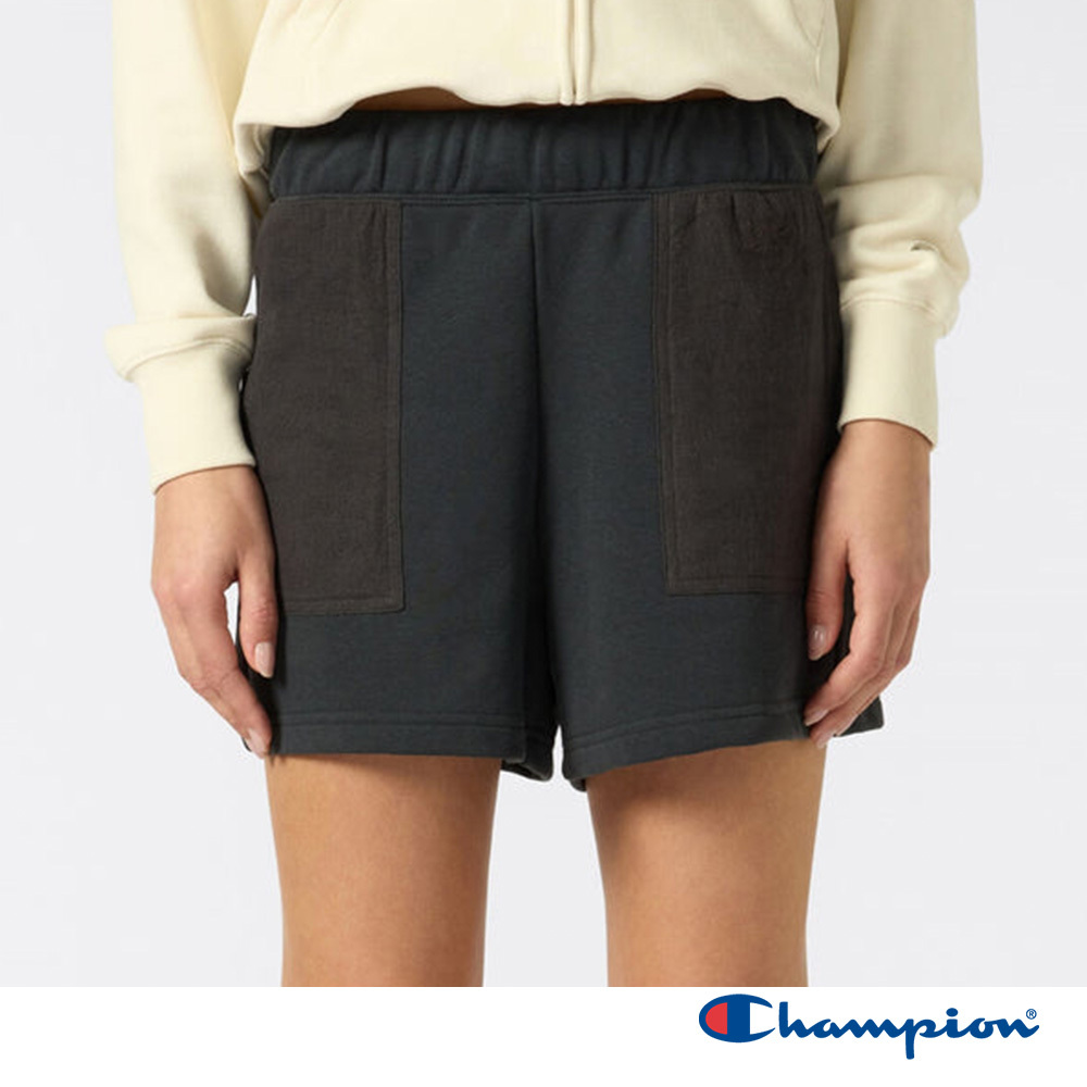 女款-ROCHESTER異材質 口袋 棉質 短褲-黑色（117825-ES535）