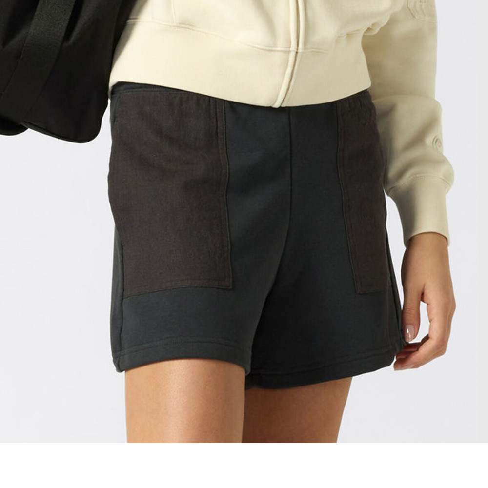 女款-ROCHESTER異材質 口袋 棉質 短褲-黑色（117825-ES535）