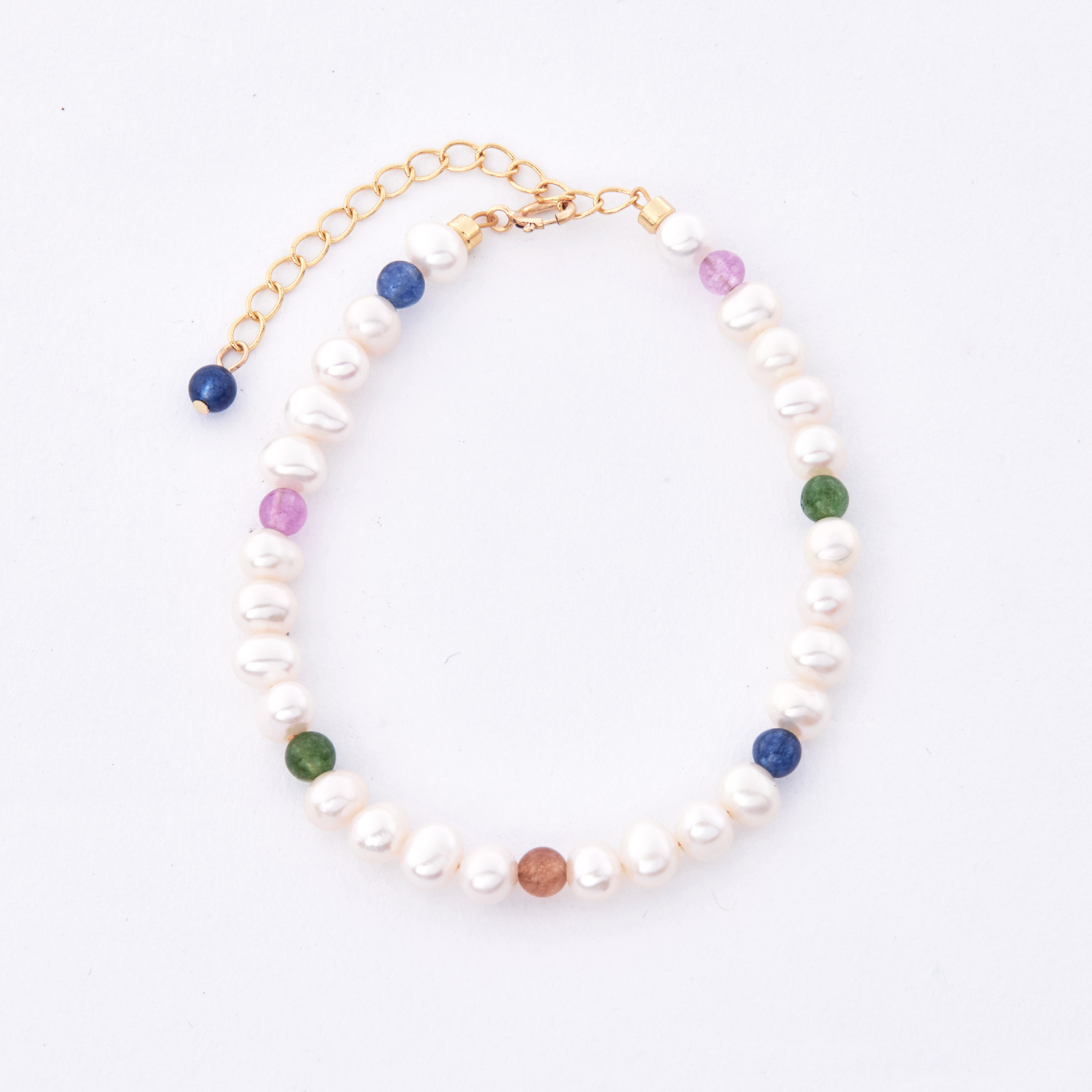 B596 | 14kgf碧璽淡水珍珠手鍊