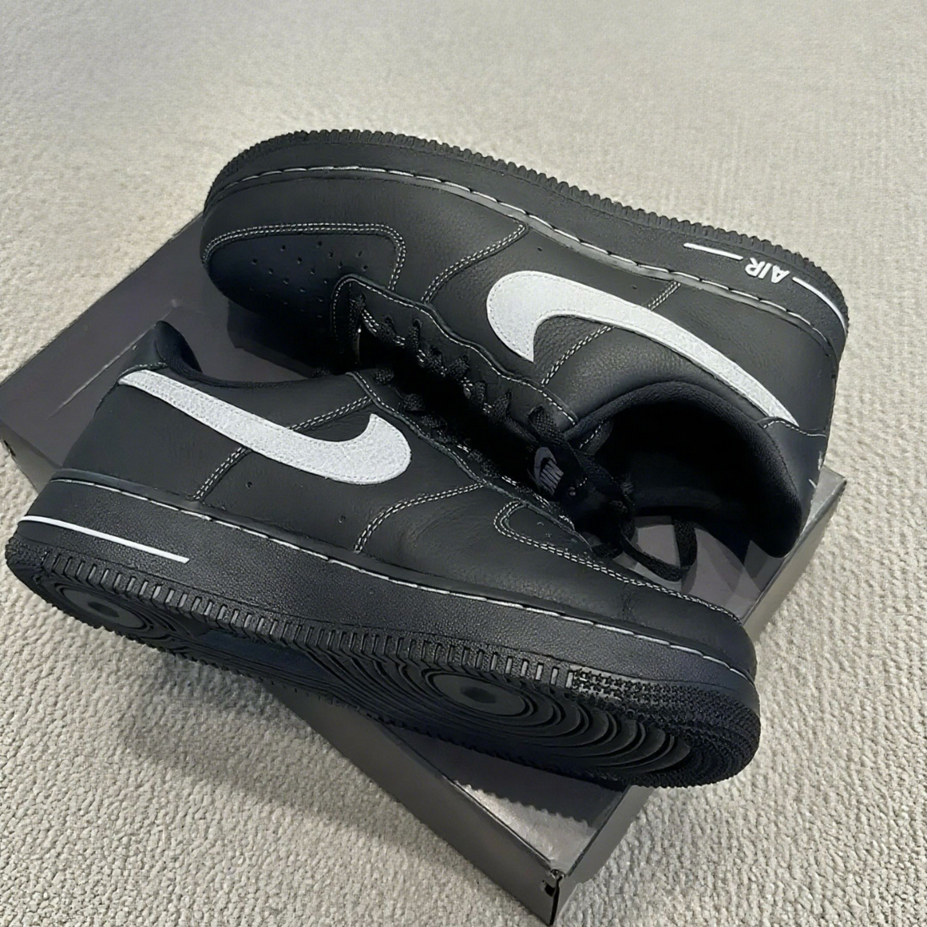 【預訂】NIKE AIR FORCE 1 LOW 全黑明線灰-MEN