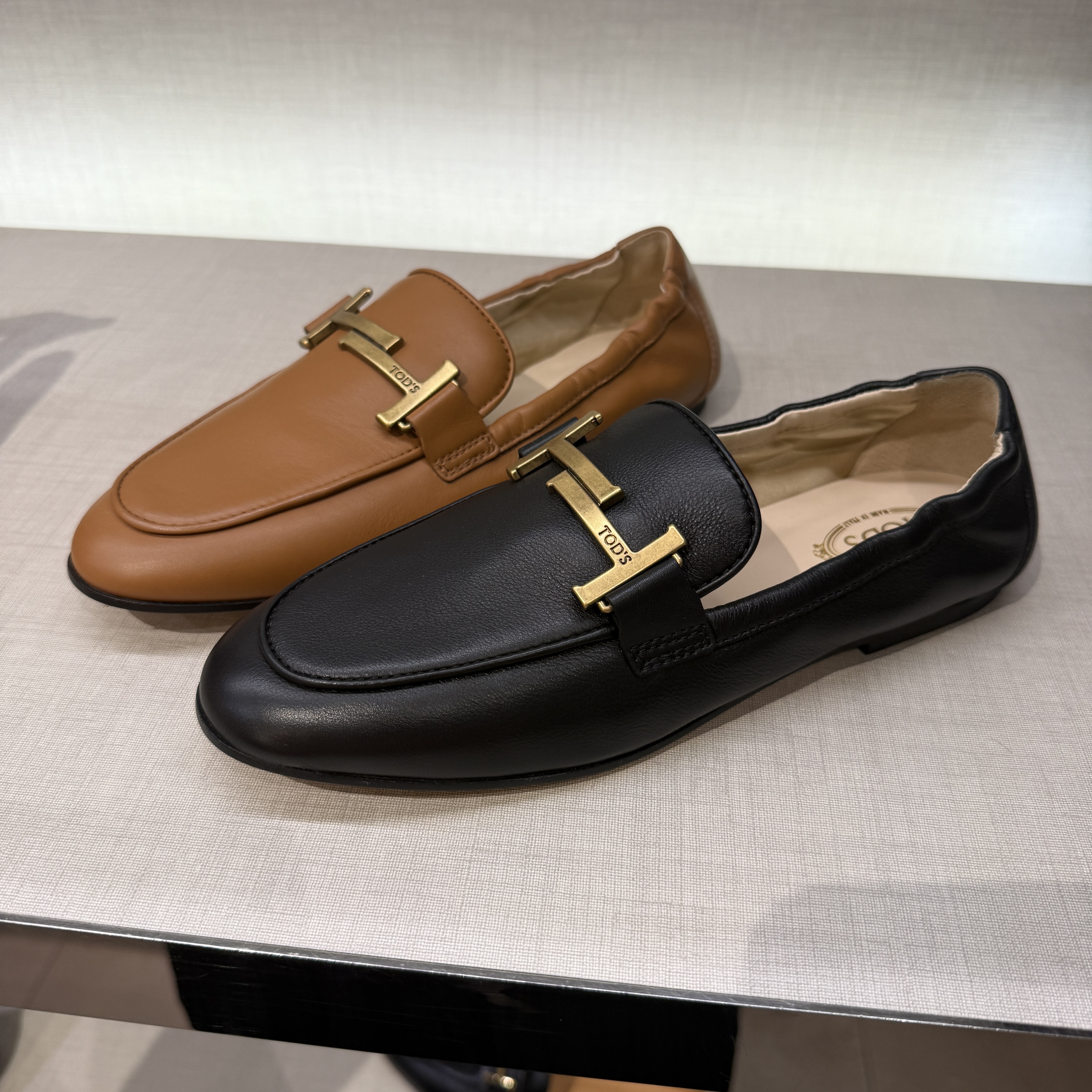 Tods Cuoio 79A Doppia Piatta Loafers 2 colors XXW79