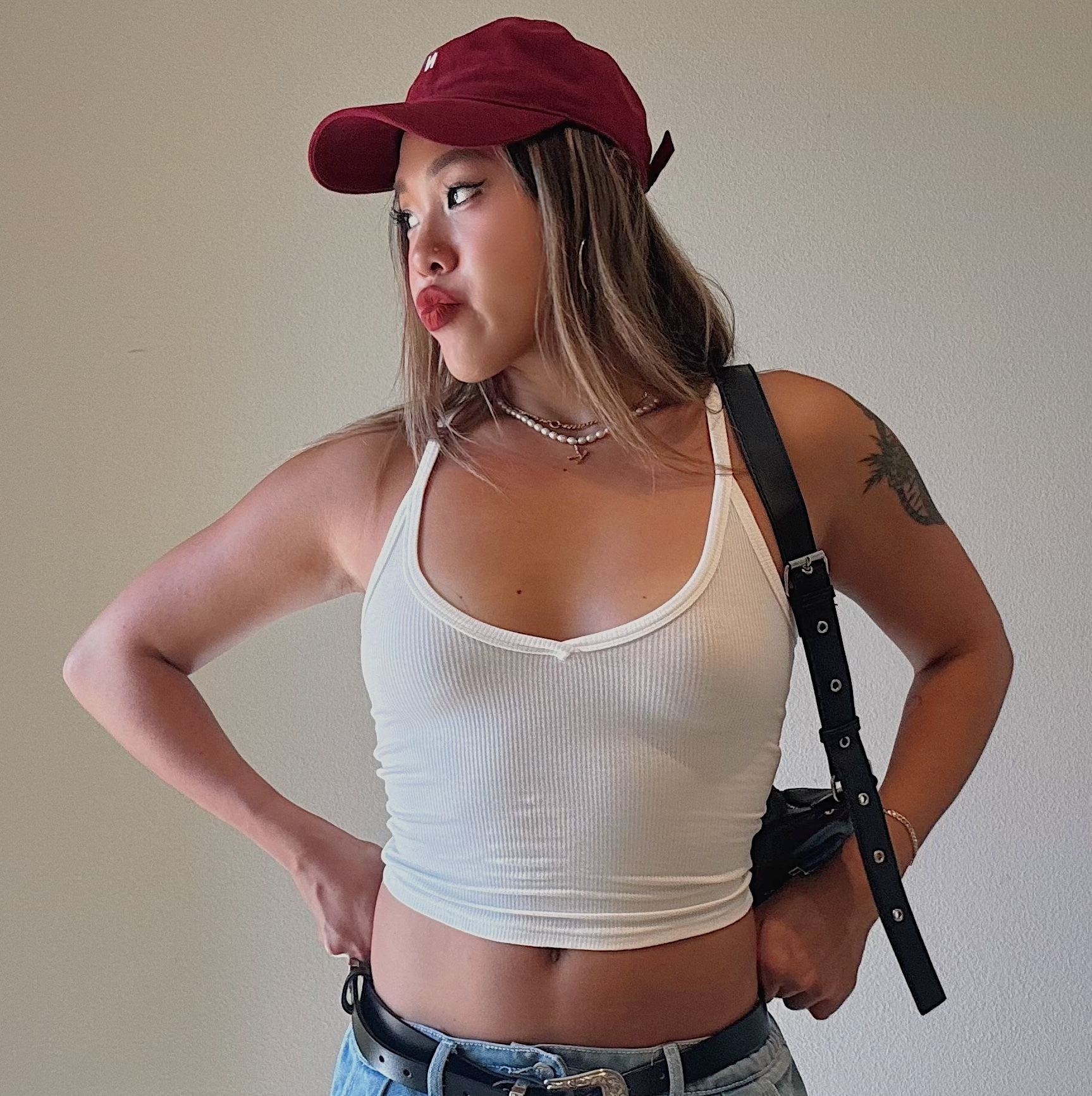 𝐑𝐢𝐛𝐅𝐥𝐞𝐱™美式細肩深V小背心(5色)