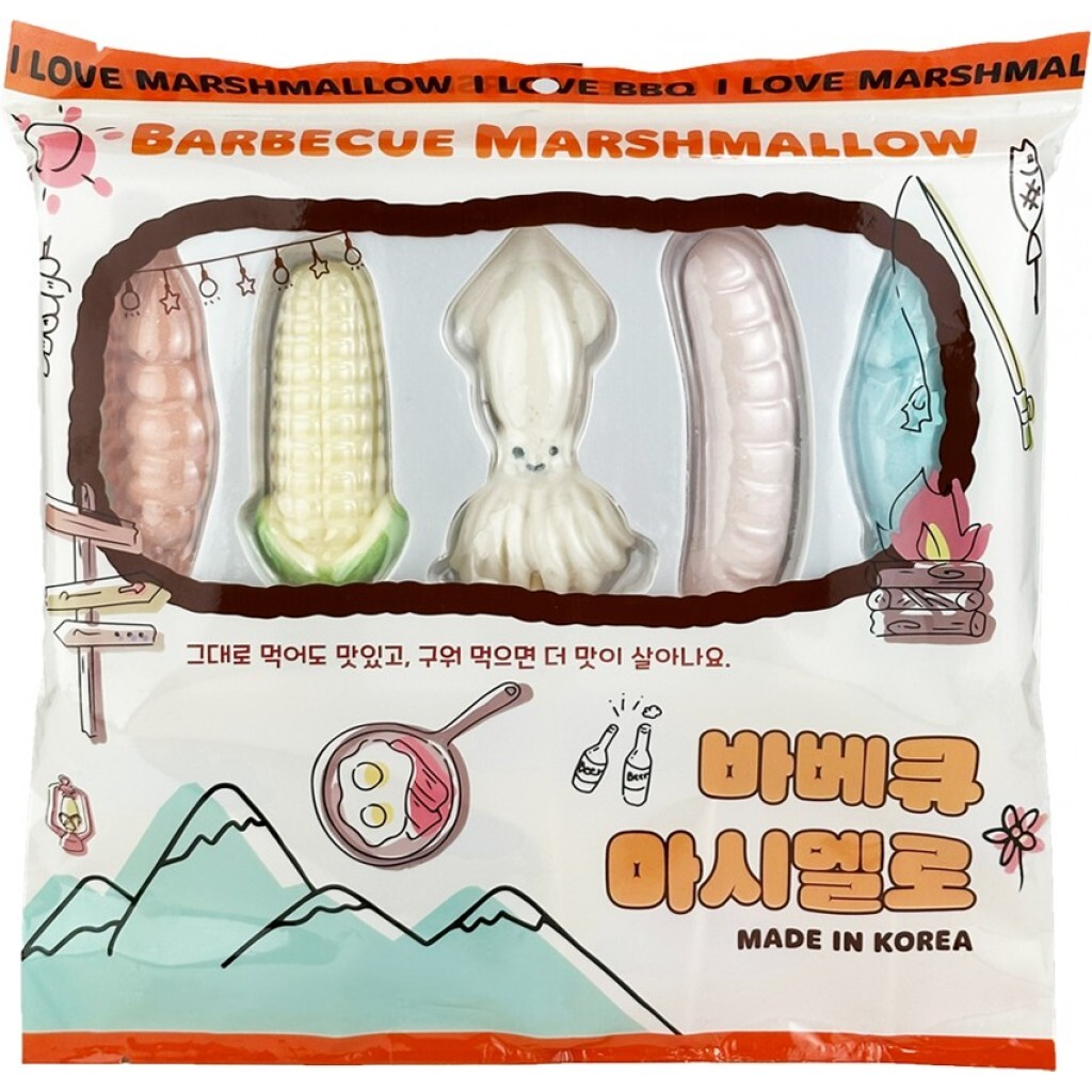 韓國 BBQ剝皮棉花糖-30gX5入