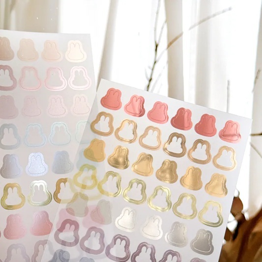 Pei+Pei．小兔調色盤 手帳貼紙(2色)