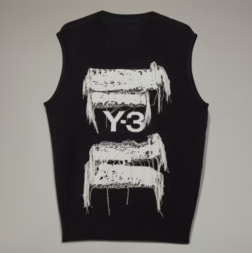 【 Y-3 GRAPHIC KNIT VEST 筆刷針織背心 - 黑 】
