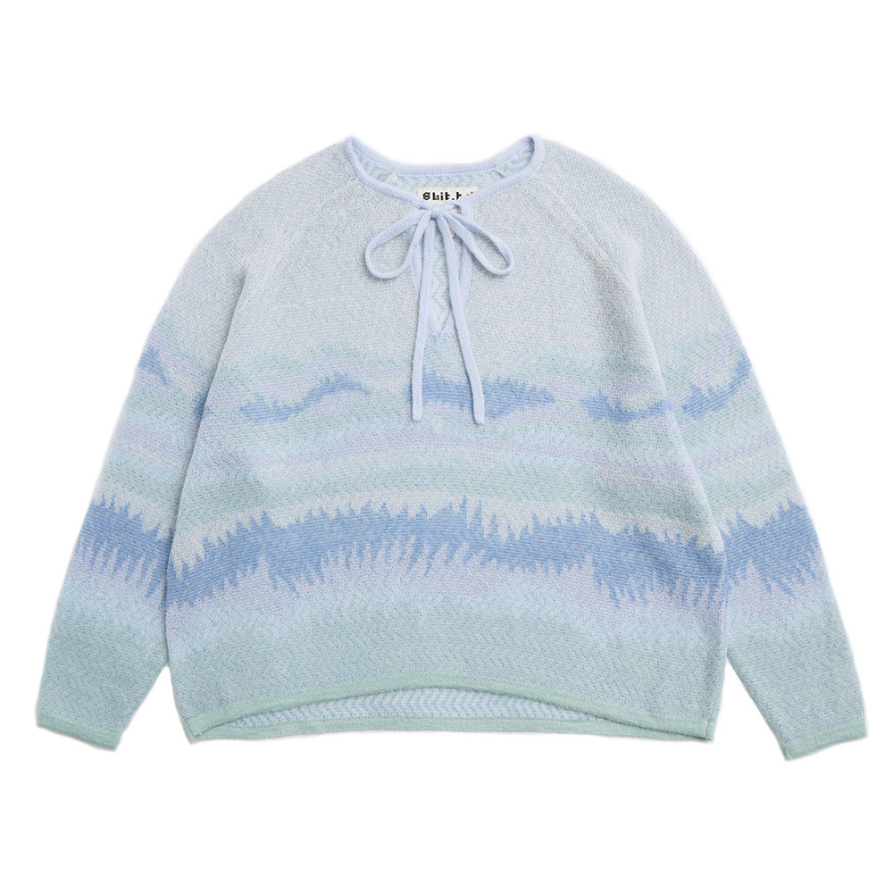 [Empty Cones] Lavender Wave Raglan Sleeve Top
