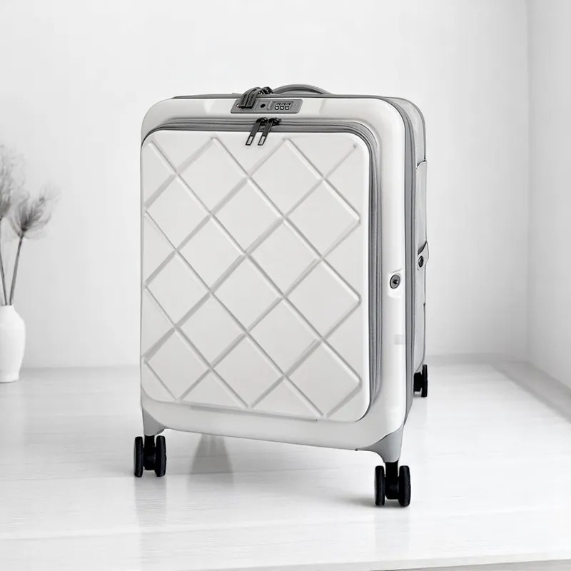 BIGGER 20吋菱格紋前開摺疊箱-三色可選