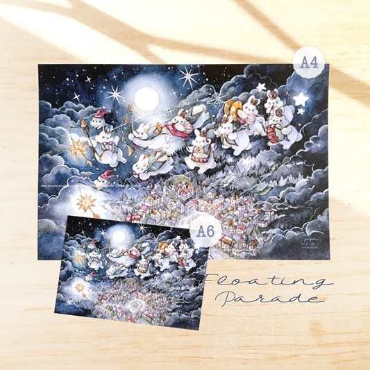 Pei+Pei．漂浮遊行 A6明信片