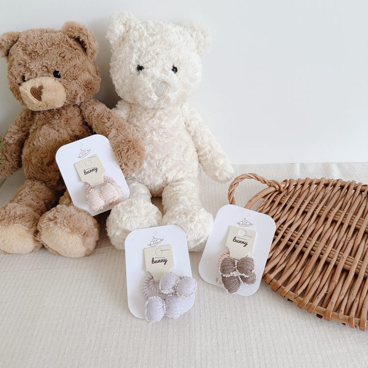 珍珠胖蝴蝶結髮圈