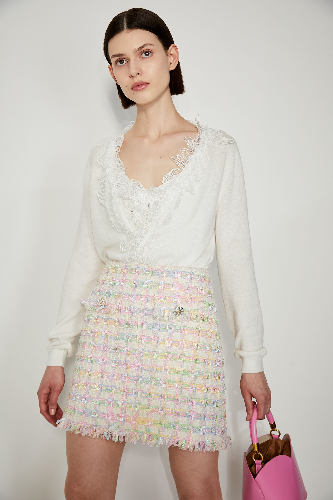 BC15207D1 幻彩小香V領針織外套