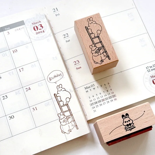 Pei+Pei．小兔手帳印章 爬梯