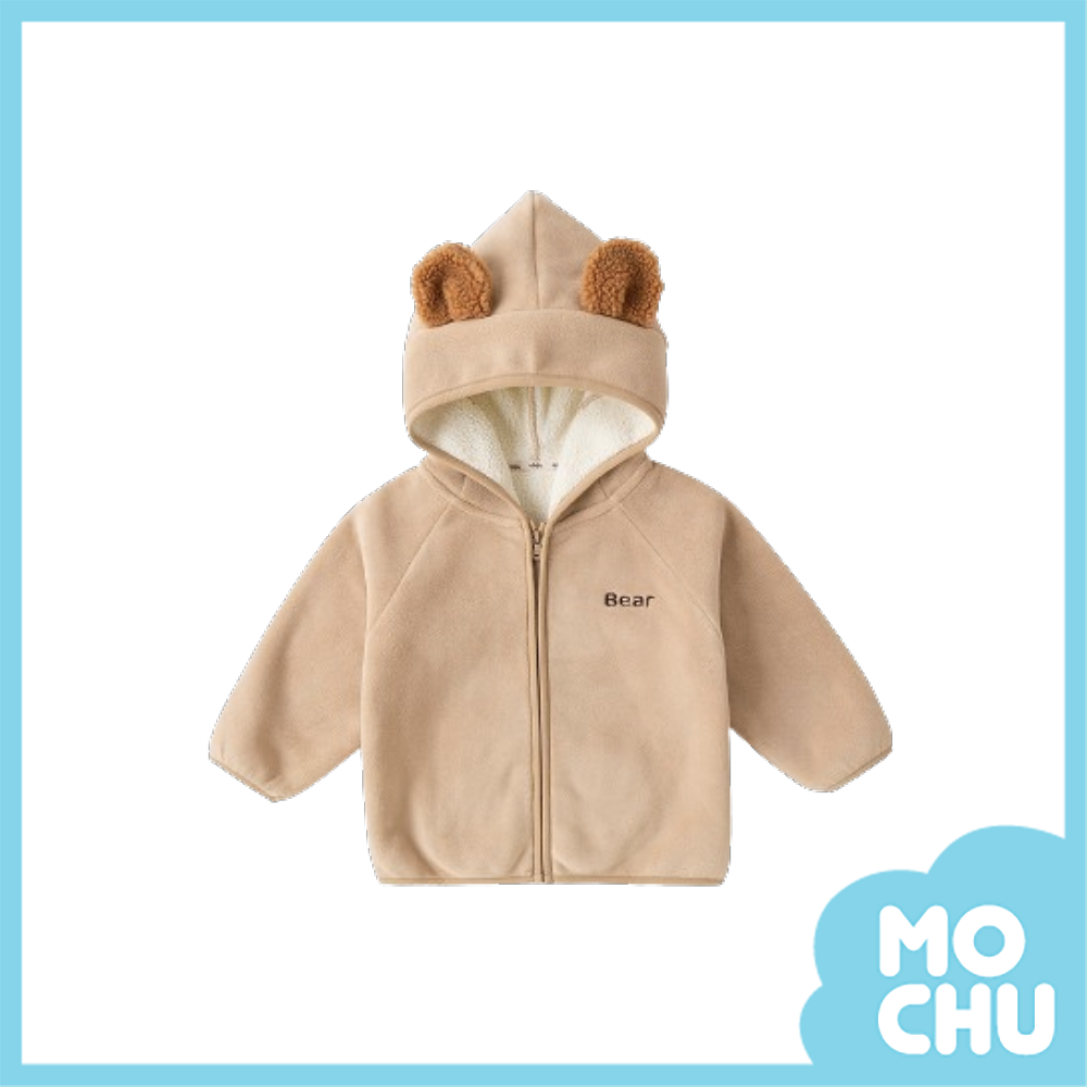 卡其熊燈芯絨保暖外套